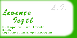 levente isztl business card